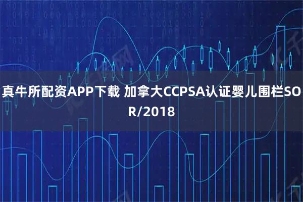 真牛所配资APP下载 加拿大CCPSA认证婴儿围栏SOR/2018